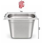 Stainless Steel Maxi Pan 1/6 Depth 8 in - Image 2
