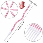 Lite Pink Color Curvy Cake Candles 6 Pieces Set - Image 3