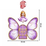 Puprle Princess Butterfly Castle Theme Paper Cake Topper 4 Pieces Set - Image 2