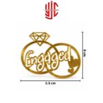 Acrylic Engaged Diamond Rings Tags 5 Pcs Pack - Image 2