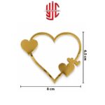 Acrylic Single Heart with Small Hearts Tags 5 Pcs Pack - Image 2