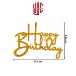 Acrylic Happy Birthday Tags 5 Pcs Pack - Image 2