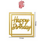 Acrylic Happy Birthday Squared Tags 5 Pcs Pack - Image 2