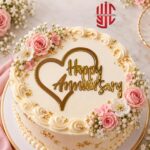 Acrylic Happy Anniversary Heart Tags 5 Pcs Pack