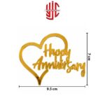 Acrylic Happy Anniversary Heart Tags 5 Pcs Pack - Image 2