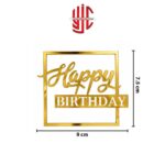 Acrylic Happy Birthday Squared Topper Tags 5 Pcs Pack - Image 2