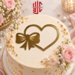 Acrylic Gift Heart Topper Tags 5 Pcs Pack