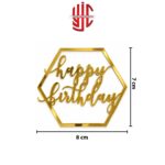 Acrylic Happy Birthday Topper Tags 5 Pcs Pack - Image 2