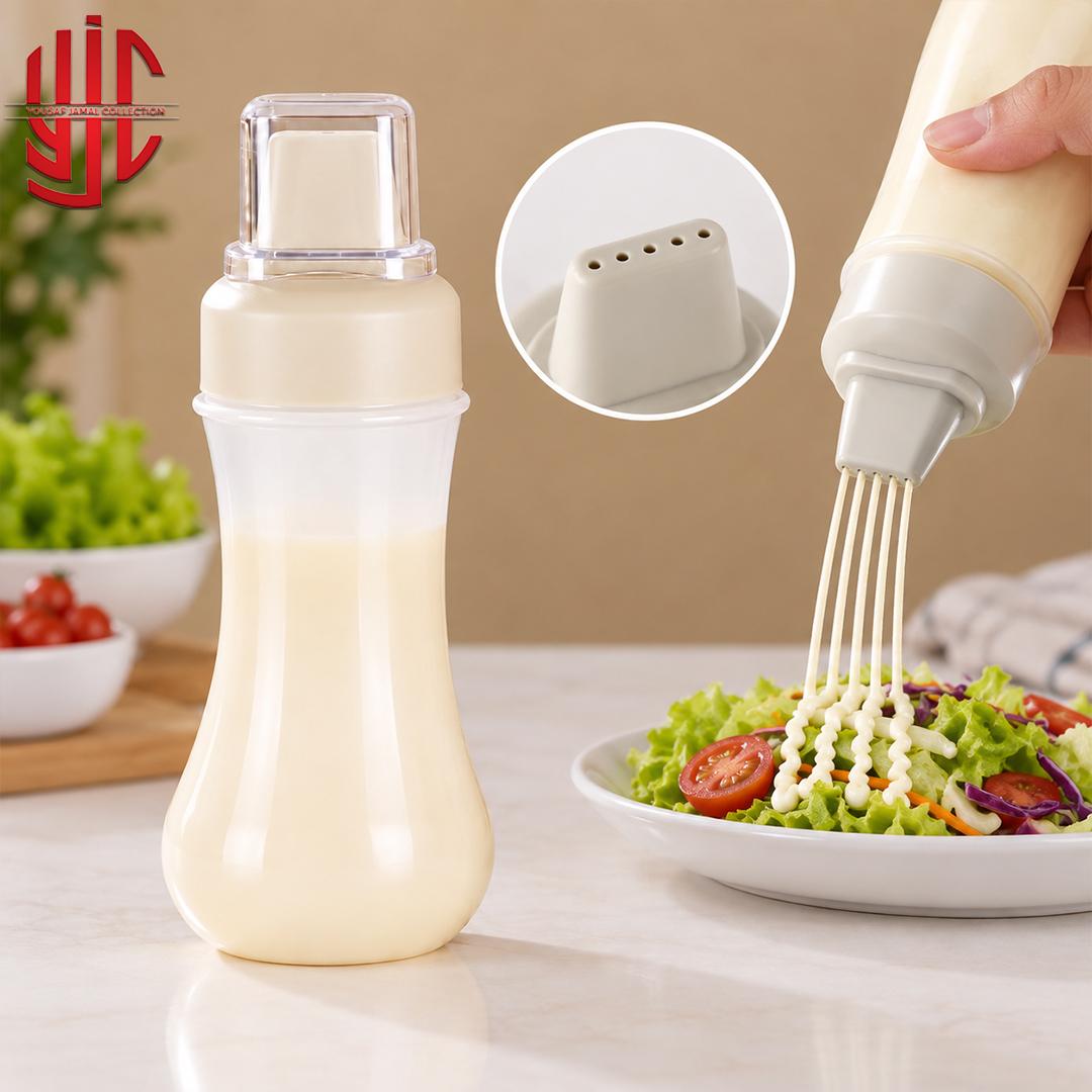 yjc-PLBT-003-1 Imported 5 Holes Squeeze Creamy Cap 400ml Bottle - Image 1