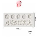 Silicon Baroque Lace Button Mold 6 Cavity - Image 2