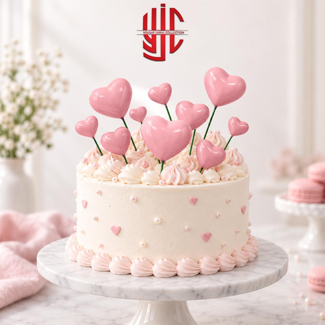yjc-DCBL-075-1 Hearts Baby Pink Faux Balls 20 Pcs Pack - Image 1