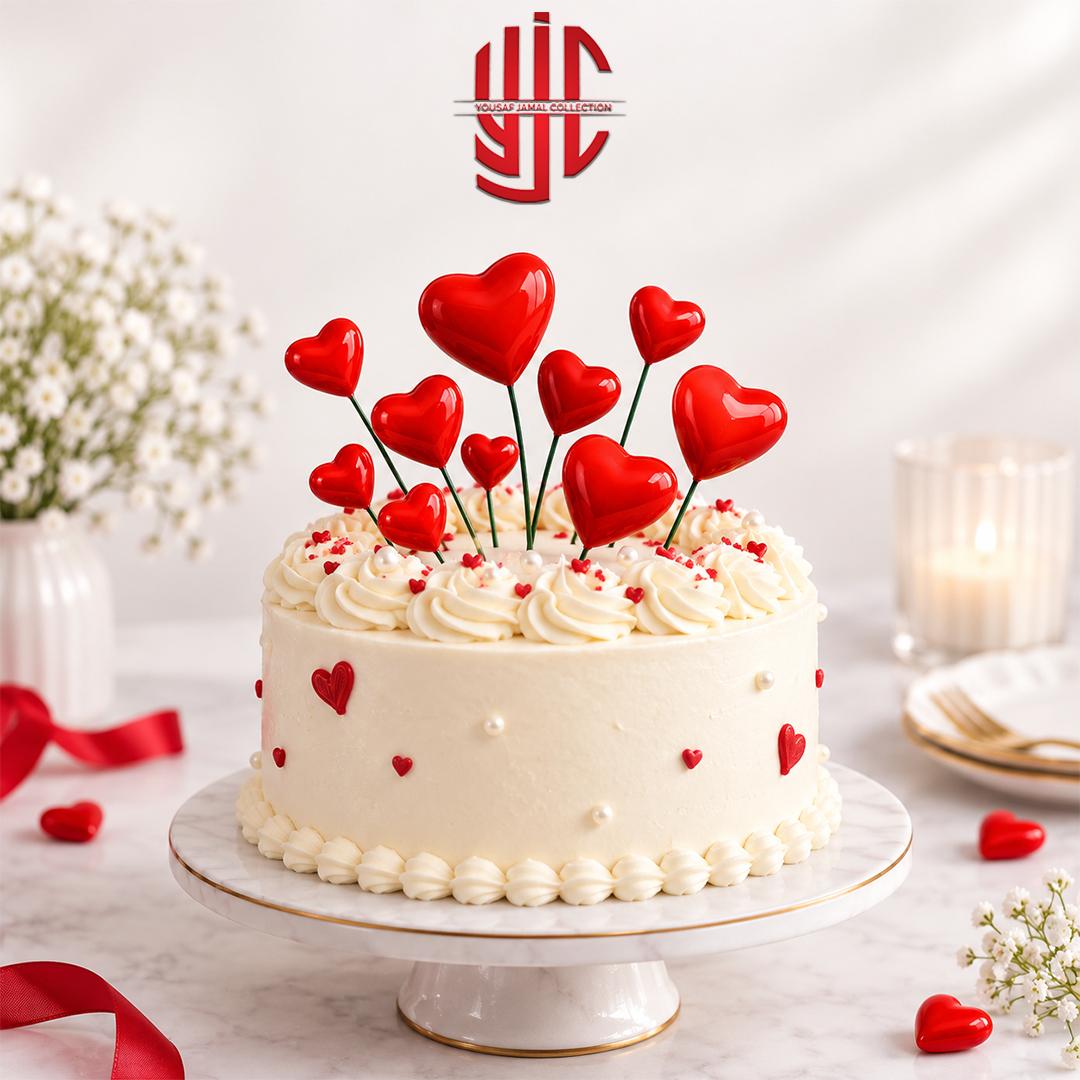 yjc-DCBL-076-1 Hearts Red Faux Balls 20 Pcs Pack - Image 1