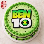 Ben 10 Theme Paper Cake Topper 10 Pieces Set