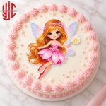 Pink Fairy Theme Paper Cake Topper 10 Pieces Set
