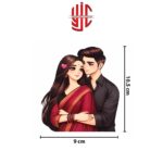Couple Hug Theme Paper Cake Topper 10 Pieces Set - Image 2