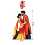 Couple Standing Theme Paper Cake Topper 10 Pieces Set - Image 2