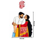 Back Hug Couple Theme Paper Cake Topper 10 Pieces Set - Image 2
