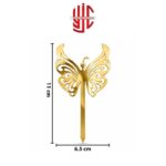 Acrylic Ivory Butterfly Golden Topper 4 Pcs Set - Image 2