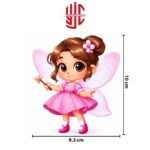 Pink Fairy Theme Paper Cake Topper 10 Pieces Set - Image 2