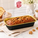Aluminium Black Loaf Pan Liners With Lid 10 Pieces Pack