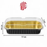 Aluminium Black Loaf Pan Liners With Lid 10 Pieces Pack - Image 3