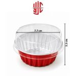 Aluminium Red Cupcake Liners With Lid 10 Pieces Pack - Image 3