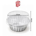 Aluminium Silver Cupcake Liners With Lid 10 Pieces Pack - Image 3
