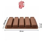 Silicon Chocolate Bar Mold 5 Cavity - Image 2