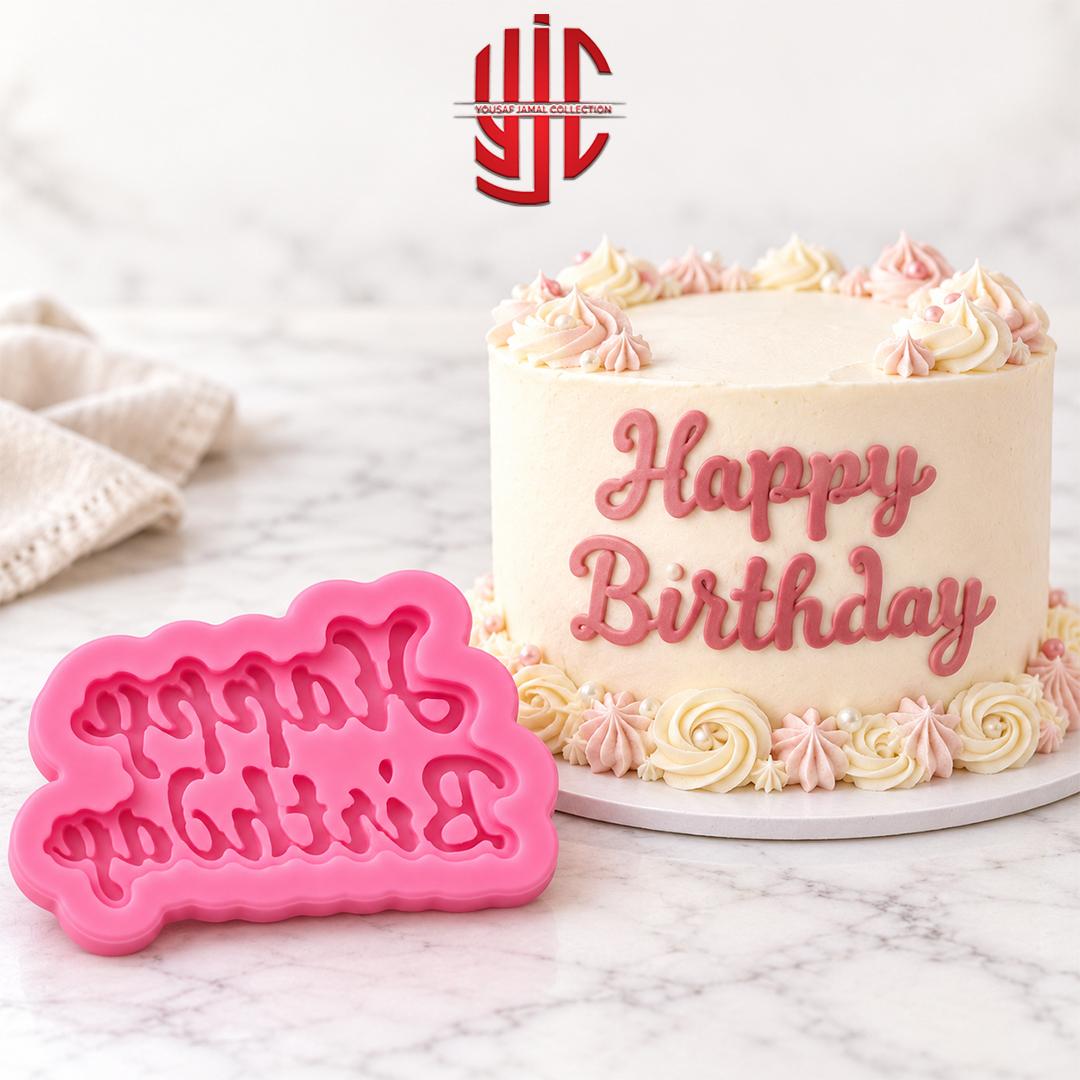 yjc-PLMO-230-1 Silicon Happy Birthday Join Write Mold - Image 1