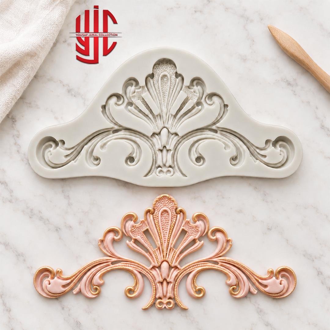 yjc-PLMO-234-1 Silicon Baroq Border Lace Mold - Image 1