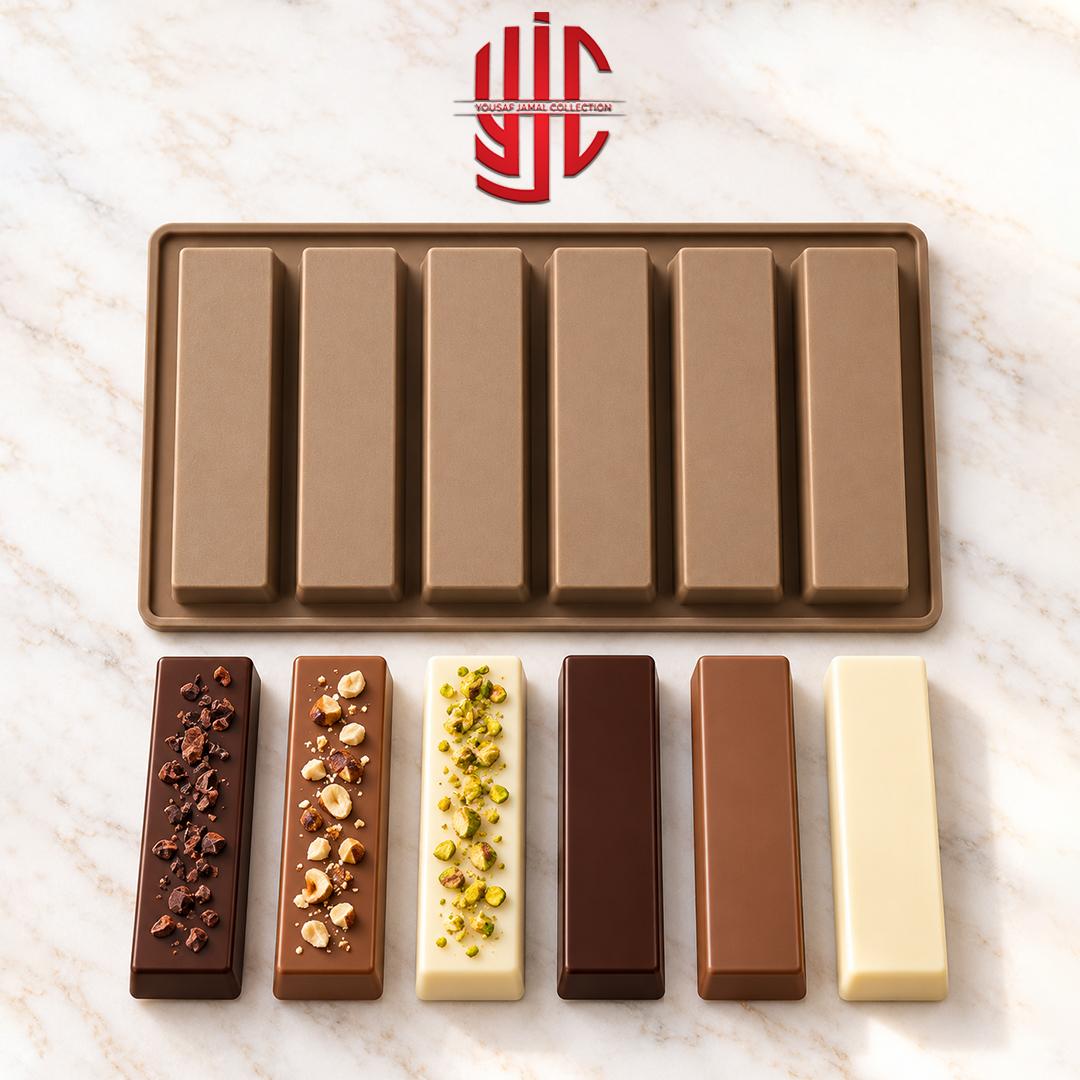 yjc-PLMO-237-1 Silicon Simple Chocolate Bar Mold 7 Cavity - Image 1