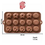 Silicon Chocolate 4 Types Sunflower Mold 15 Cavity - Image 2