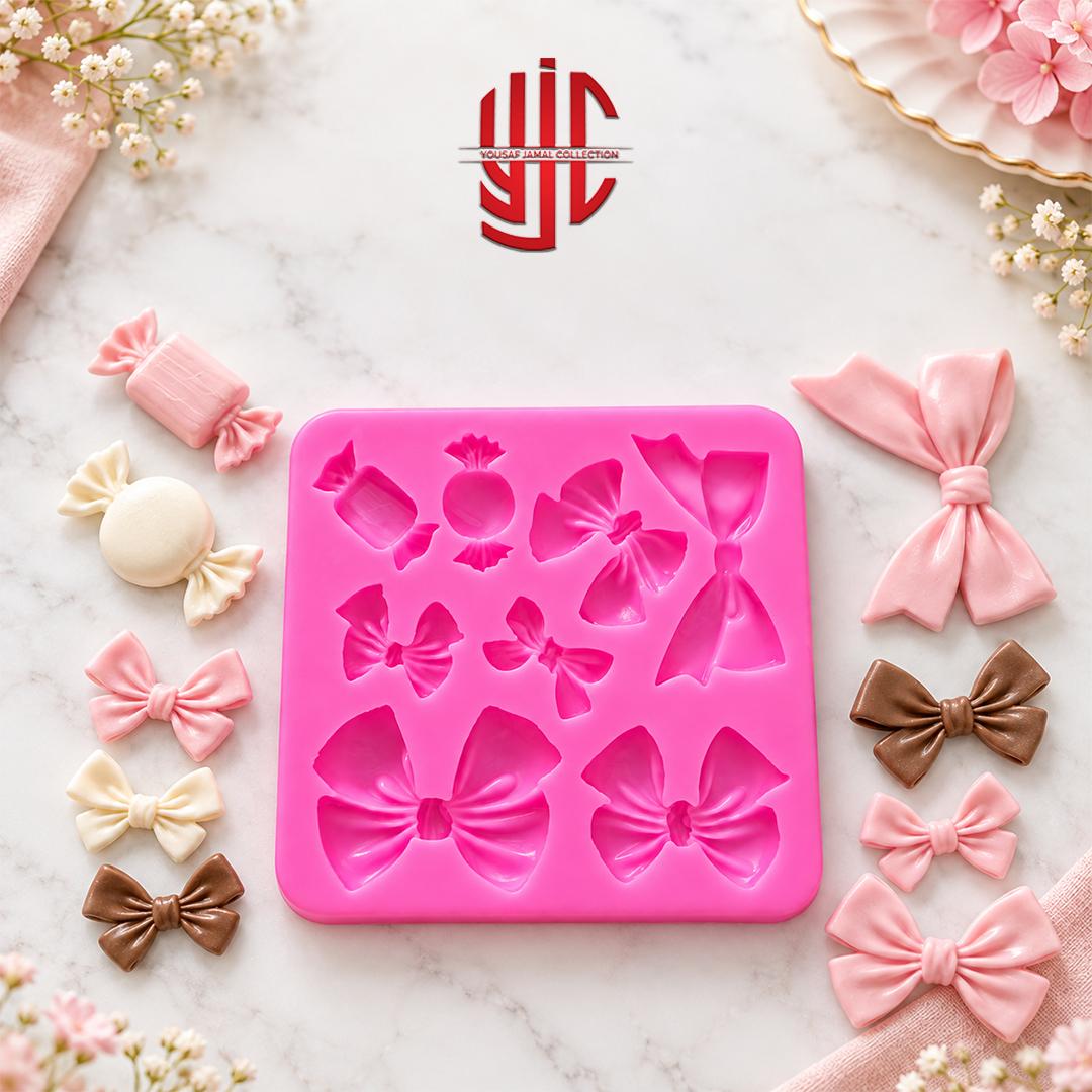 yjc-PLMO-239-1 Silicon Candy Bow Mold 8 Cavity - Image 1