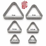 Triangle Stainless Steel Tart Ring 6 Pcs Set - Image 2