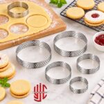 Round Stainless Steel Tart Ring 6 Pcs Set